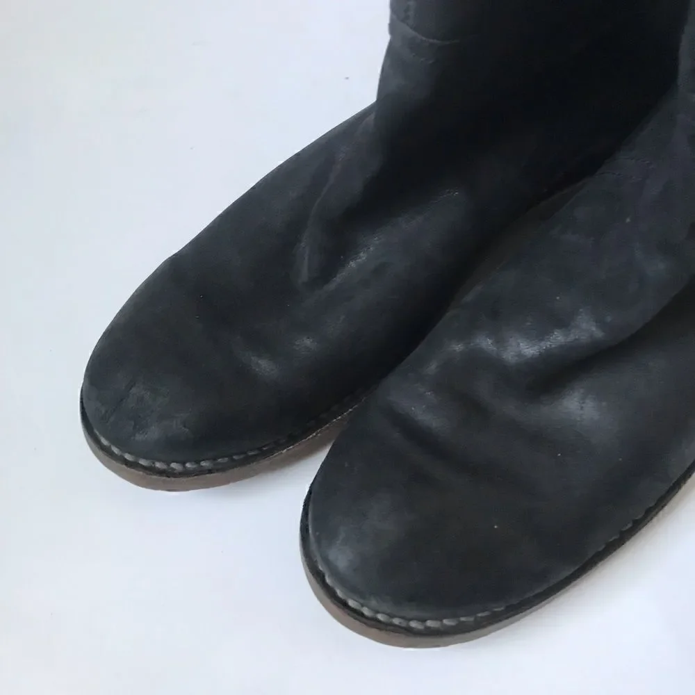 Frye Celia over the knee black leather boots NWOT